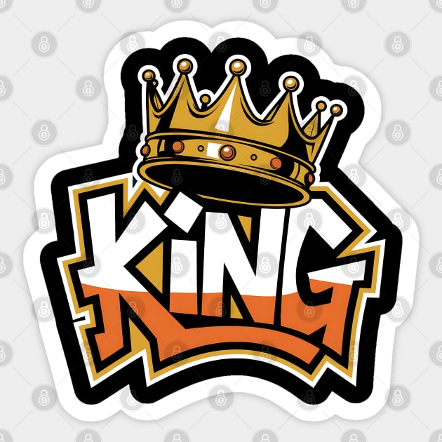 Graffiti Style King Sticker by UrbanLifeApparel